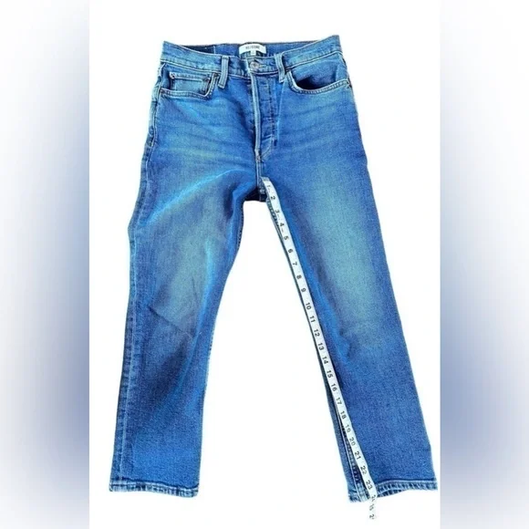 Re/Done High Rise Blue Women's Jeans - Picture 8 of 11